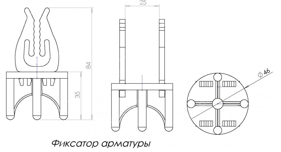 Фиксатор арматуры 35 мм